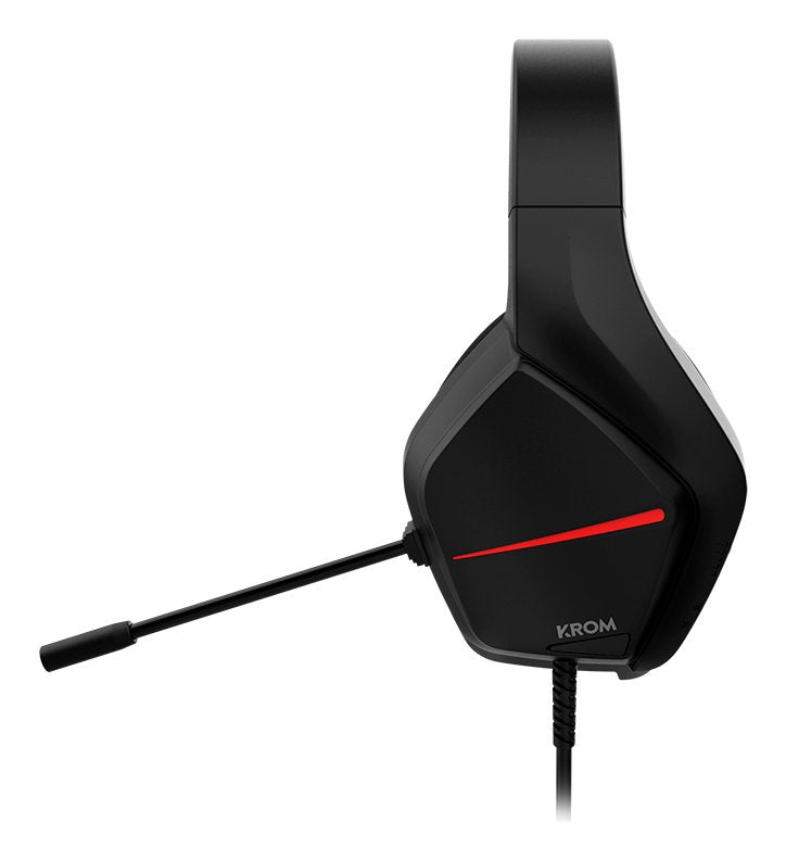 Auricular Krom Kopa Move  Gamng Estereo Negro Rojo