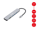 Equip Dock Usb-C->Hdmi, 3x Usb3.0, 100w Pd, Sd Tf Negro