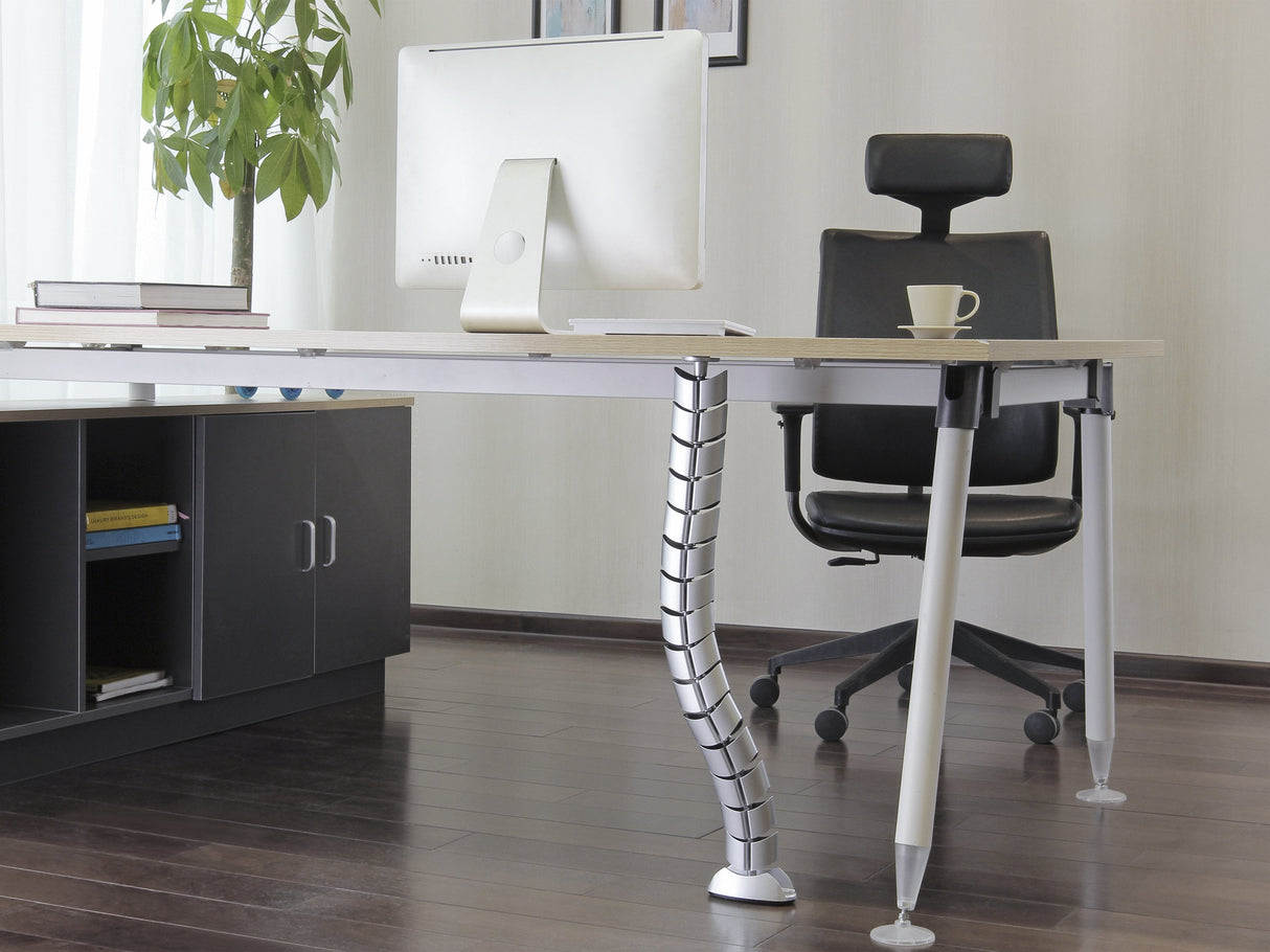 Equip 650862 Organizador De Cables Escritorio Pasacables Plata 1 Pieza