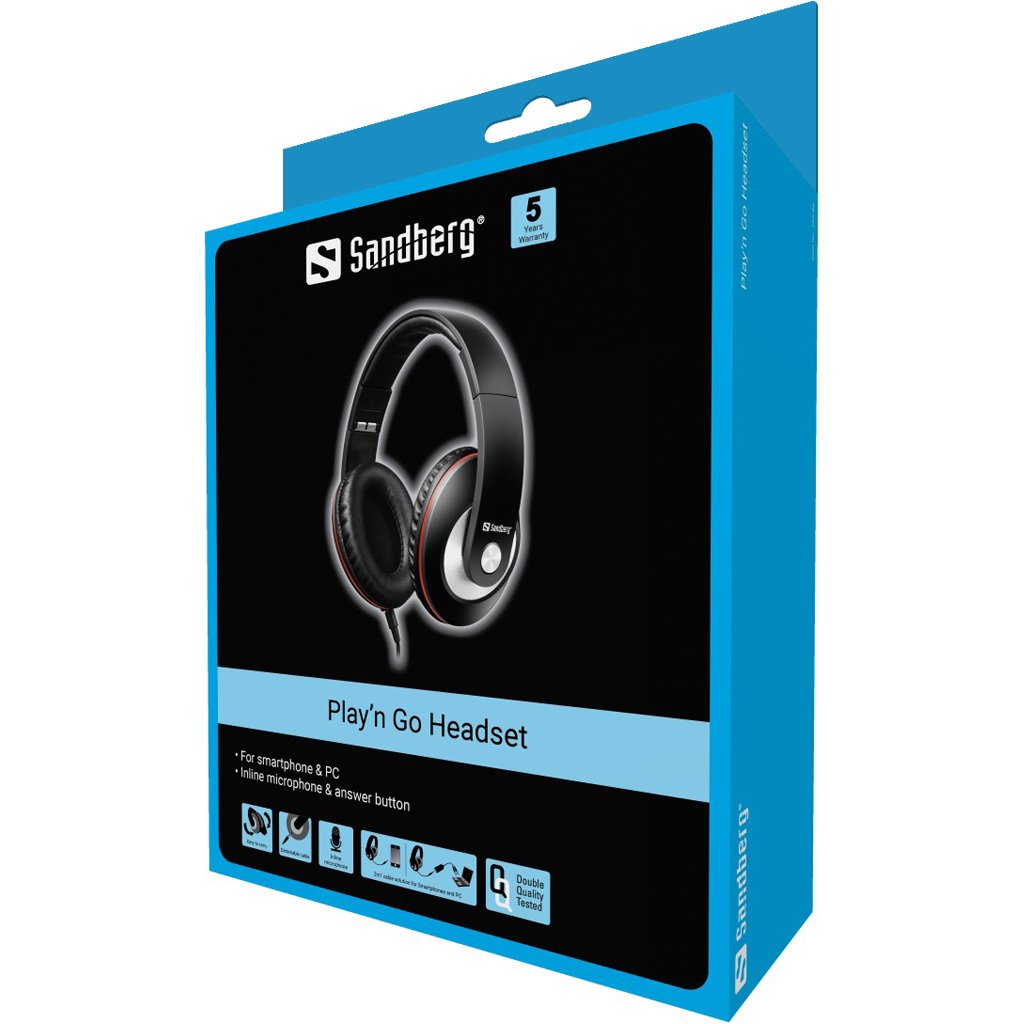Auriculares Sandberg Play N Go Negro