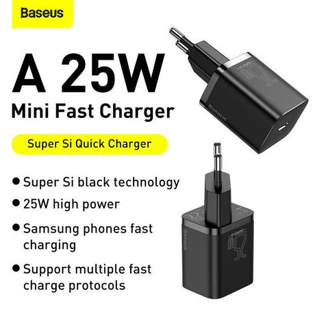 EAN 6953156206021 - Baseus TZCCSUP-L01 cargador de dispositivo móvil Smartphone Negro Corriente alterna, USB Carga rápida Int imagen 4