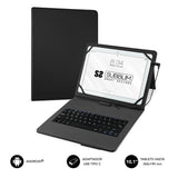 Funda Con Teclado Subblim Keytab Pro Usb Black Para Tablet De 10.1'/25.65cm Microusb Con Adaptador Tipo-C Cierre Solapa Magnética