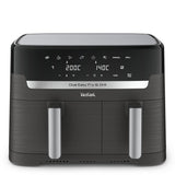 Freidora De Aire Caliente Doble Tefal Dual Easy Fry & Grill Negra, 2.700 Vatios, 2 Cestos 5,2 Litros + 3,1 Litros Ey905b