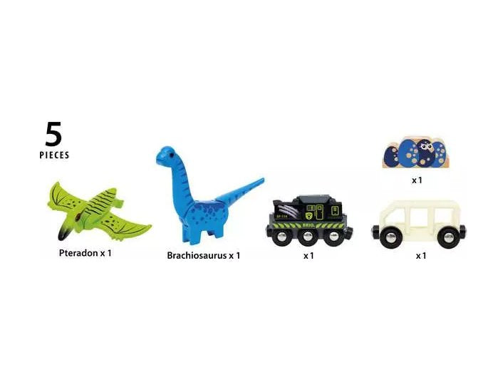 Brio World World World Dinosaur Battery Zug, Play Vehicle 63609600