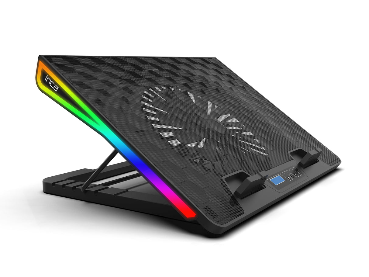 Base Refrigeracion Inca Arrax Ser.Big Fan,Rgb Frame,Lcd Pan,7 Rgb Mode