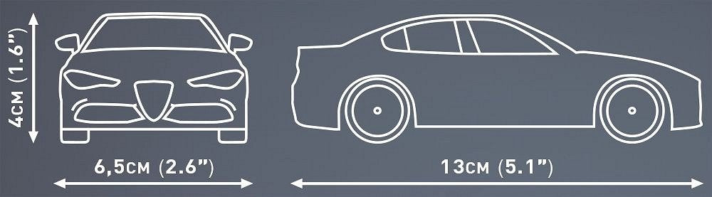 Cobi Alfa Romeo Giulia Quadifoglio, Design Toys Red Cobi-24604