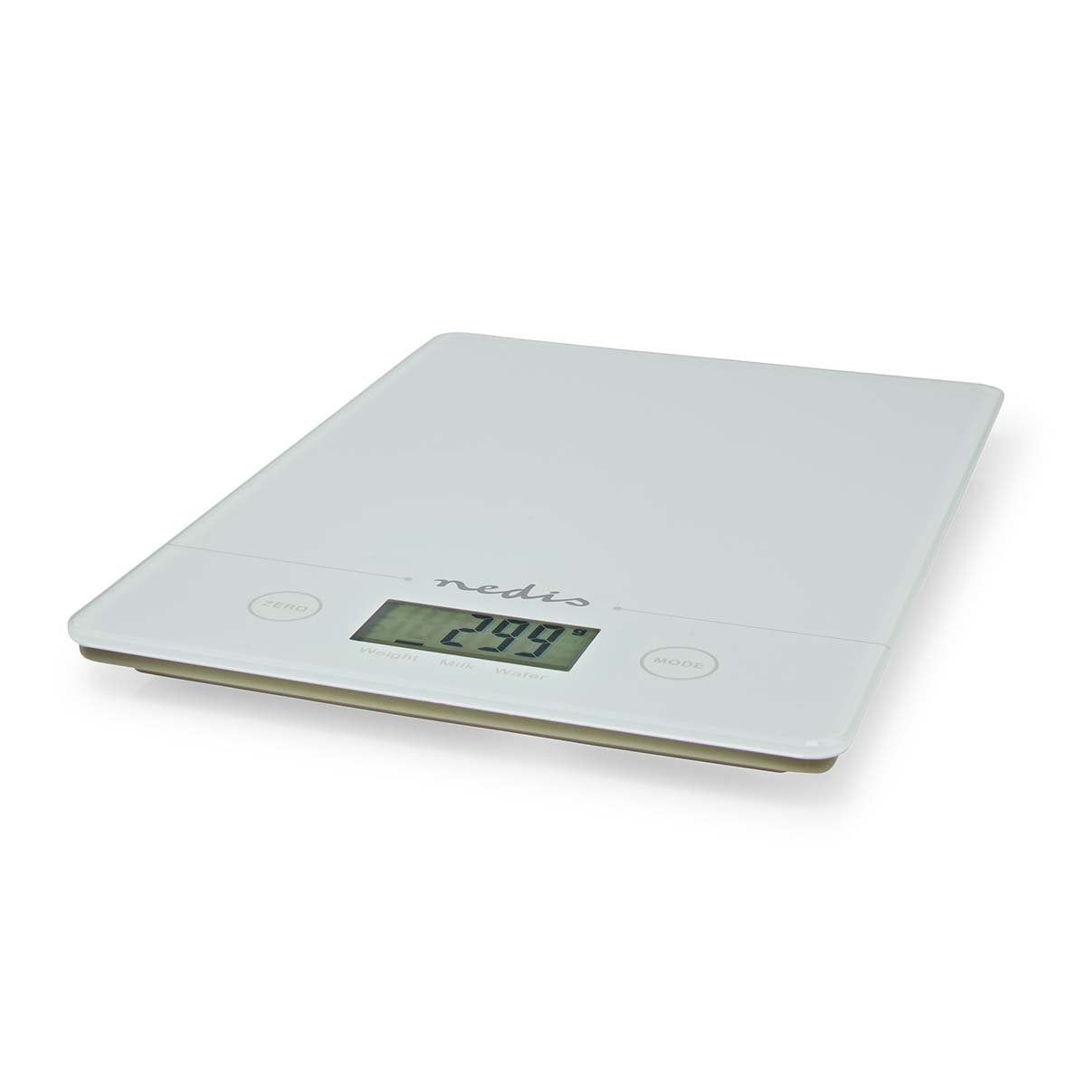 Nedis Bascula De Cocina  Digital  Cristal 3mm / Plastico   Blanco