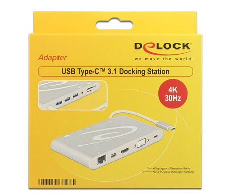 EAN 4043619872985 - DeLOCK 87298 base para portátil y replicador de puertos USB 3.2 Gen 1 (3.1 Gen 1) Type-C Plata imagen 3
