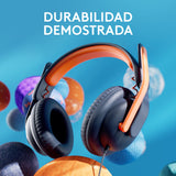 EAN 0097855190703 - Logitech Zone Learn Auriculares Alámbrico Diadema Educación USB Tipo C Azul, Naranja imagen 9