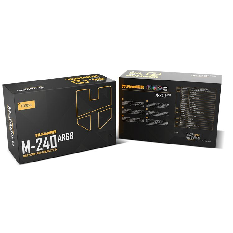 Refrigerador Liquido Cpu Nox Hummer M-240 Argb Black