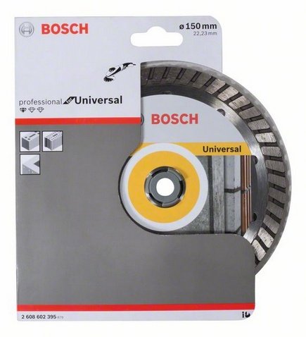 Bosch Profesional - Disco De Corte Diamante Estándar Para Universal Turbo (Piedra, 150 X 22.23 2.5 10 Mm, Accesorios Amoladoras Angulares)