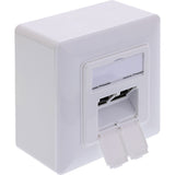 Inline® Cat.6a Socket, 2x Rj45 Jack, Ral9010, White