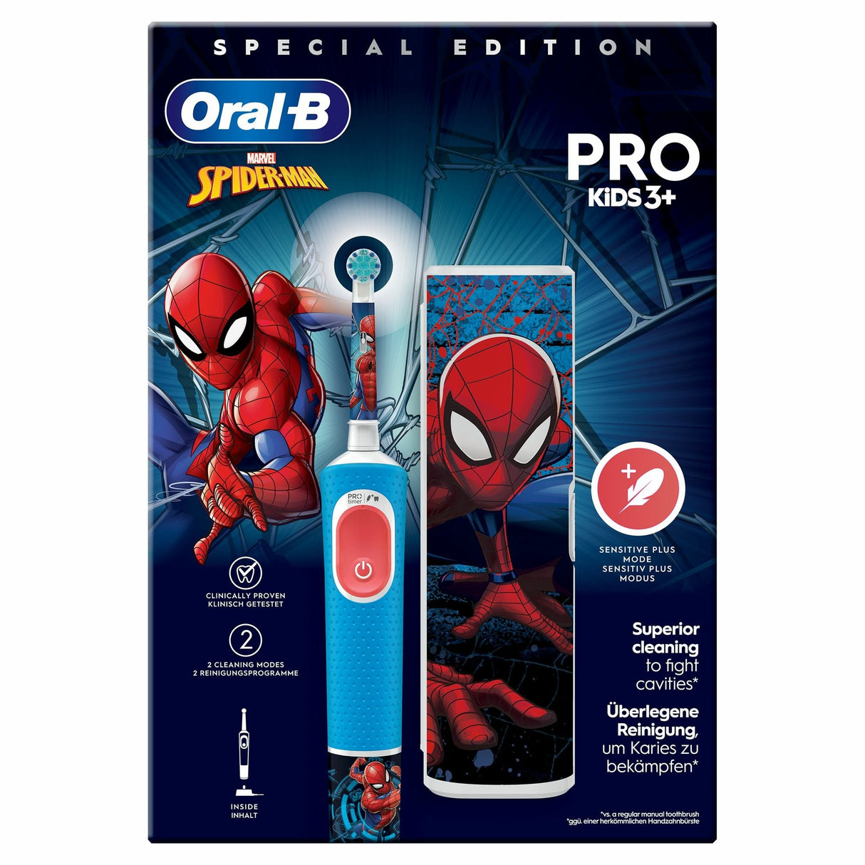 Cepillo Dental Oral-B Vit.Kids.Spiderman + Funda Viaje
