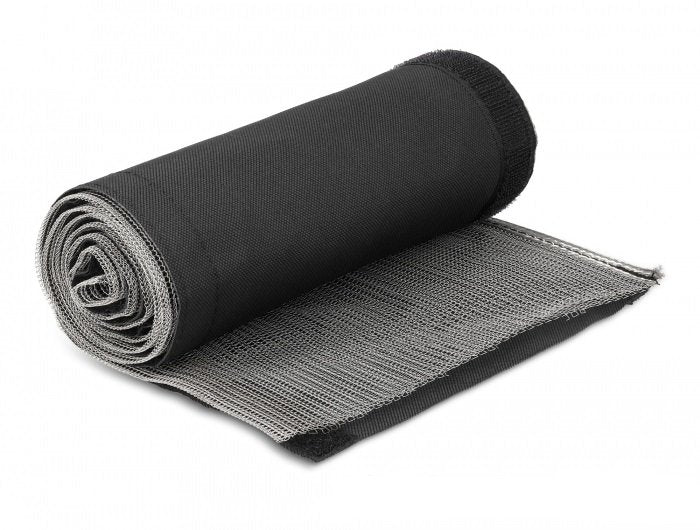 Emv Abschirmgeflechtschlauch Mit Klettverschluss Hitzebeständig 1 M X 50 Mm Schwarz