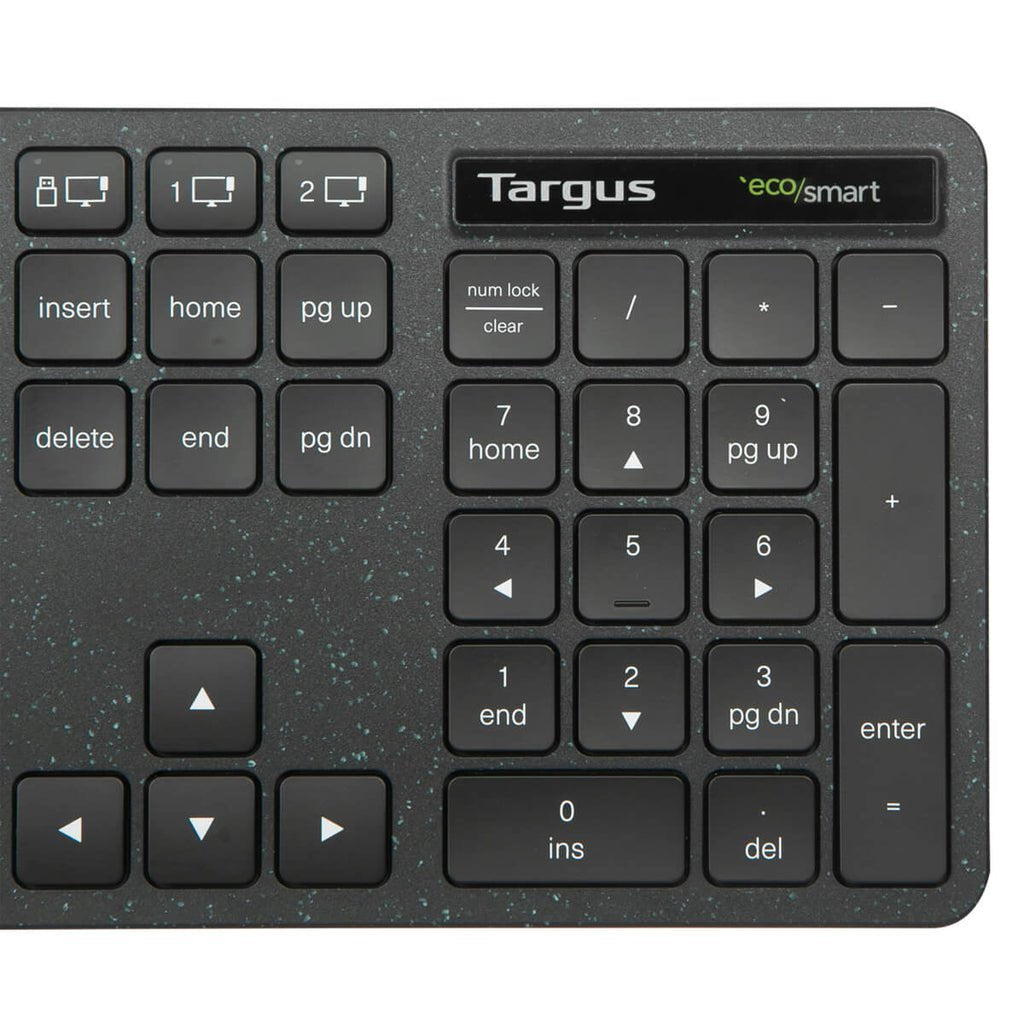 Targus Ecosmart Teclado Full Size Antimicrobiano Inalámbrico Bluetooth 5.0 2.4 Ghz Azerty Francés Negro