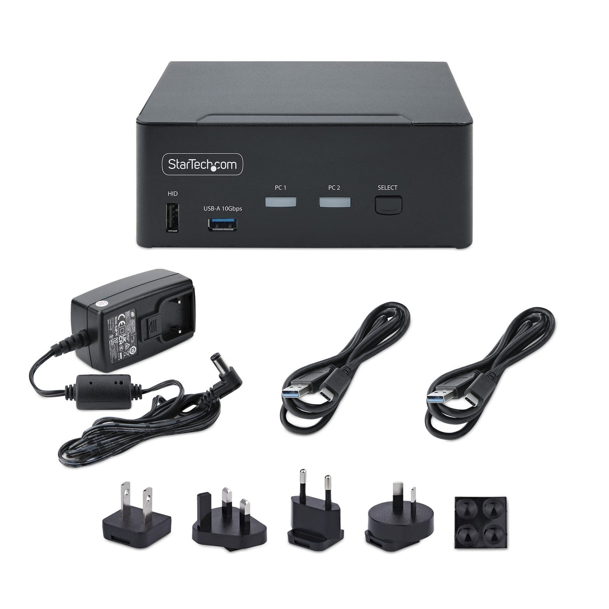 Startech.Com 2-Port Dual-Monitor Displayport Kvm Switch Dp 1.4 8k 60hz 4k 144hz 2x Usb 3.2 10gbps Ports Kvm Umschalter