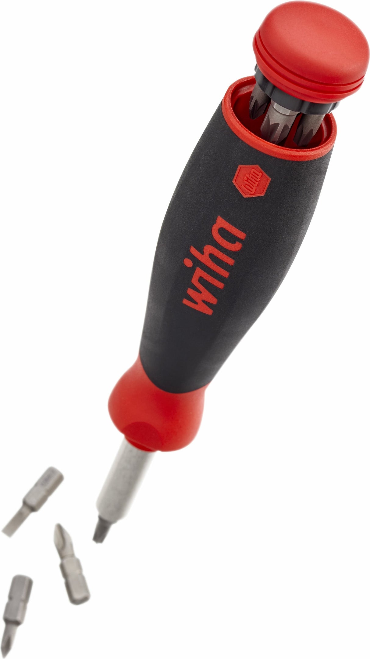Destornillador Wiha Con Cargador De Puntas Pocketmax Magnético (Negro/Rojo, 9 Piezas)