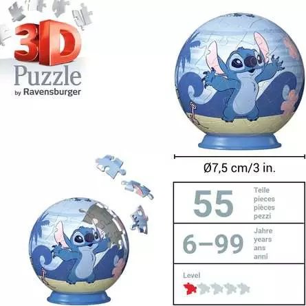 Puzzle 54 Elementy 3d Kula Stitch 1