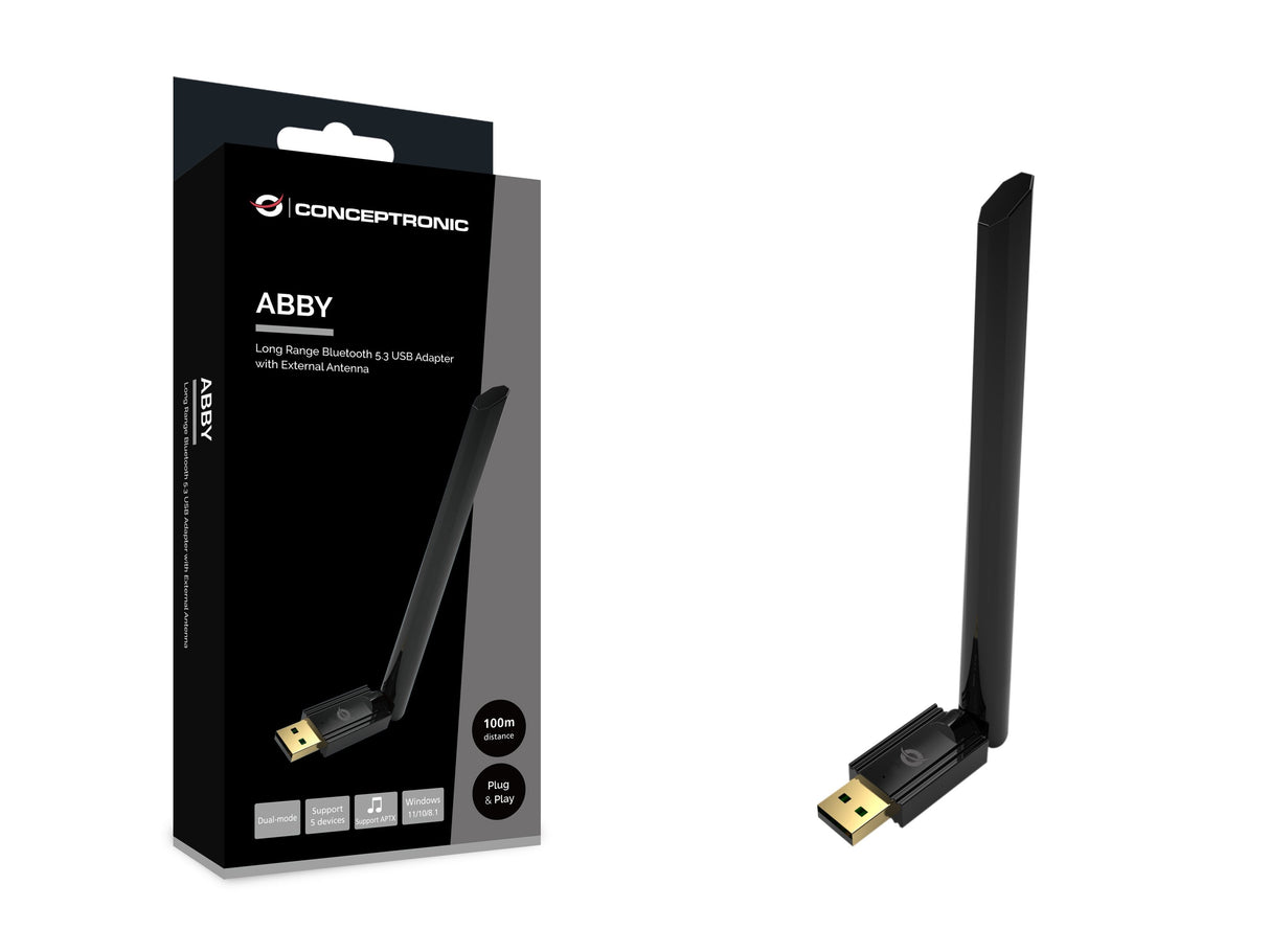 Conceptronic Bluetooth Adaptador 5.3 Nanousb 100m Negro