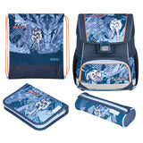 Herlitz Loop Plus Techmech Juego De Mochila Escolar Niño Poliéster Azul, Naranja