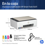 Impresora Multifunción Tinta Hp Smart Tank 5107 Smart Tank 5106 Y 5108 Color Con Depósito De Tinta Recargable Wi Fi Blanco
