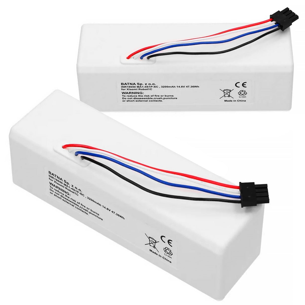 Bateria Xiaomi Robot 1c Inr18650 Ma1-4s1p-Sc, 3200mah, 47.36wh