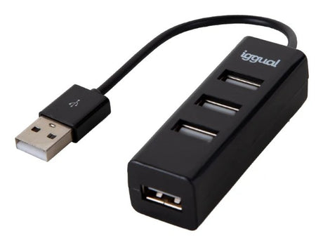 EAN 8435364318997 - iggual HUB-A-4p USB 2.0 480 Mbit/s Negro imagen 3