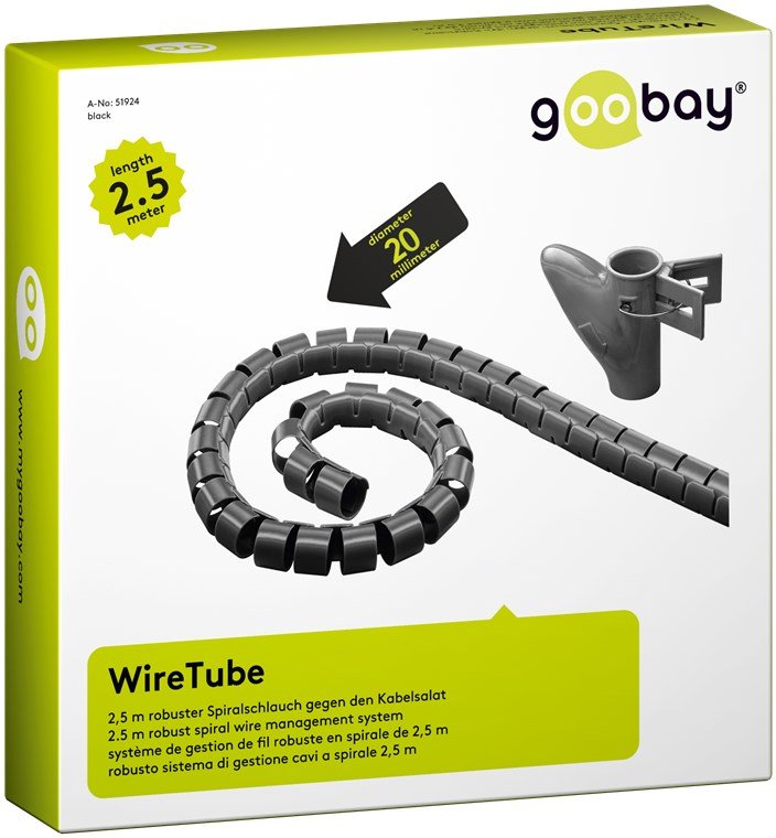 Goobay 51924 Protector De Cable Mantenimiento De Cables Negro