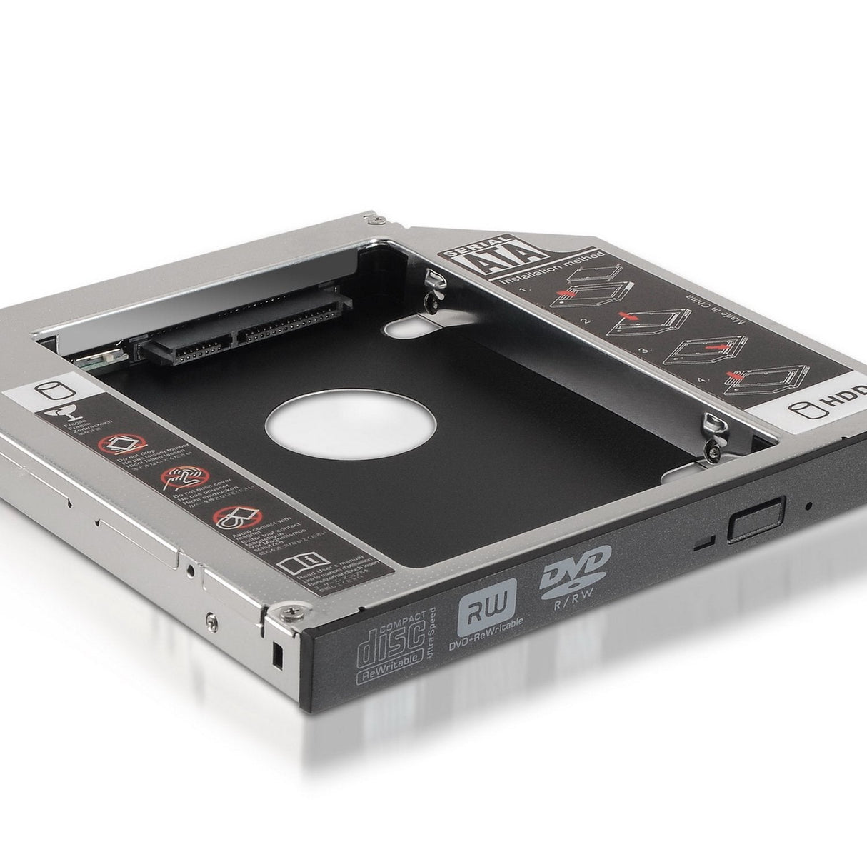Aisens Adaptador Portatil Para Sustituir Dvd 12.75mm Por Hd/Ssd 2.5'/6.35cm 7/9.5mm Sata