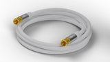 Cable De Antena Satelital Goobay 135 Db Típico, Conector F > Conector F Blanco, 5 Metros 70644