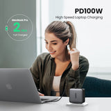 Ugreen Usb-A+3xusb-C 100w Gan Tech Cargador Rápido De Pared Ue Negro