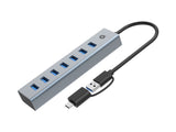 Conceptronic Usb-Hub 7-Port 3.0 C->7x3.0 +Typc 5gbps M.Nz Gr