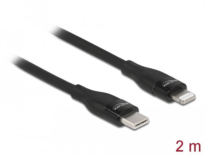 Delock Cable Usb Tipo-C A Lightning Negro 2 M Mfi