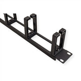 Value 19-Zoll-Frontplatte, 5 Cablesen Typ C, Cabledurchfhrung, Schwarz