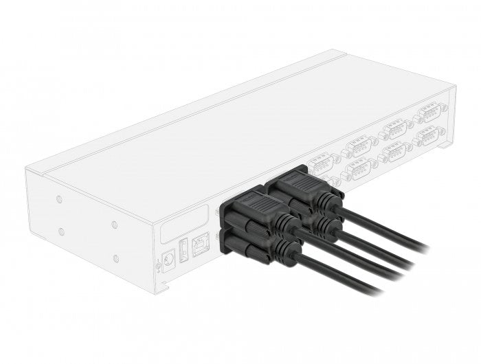 Delock Rs-232 Cable Seriell D-Sub9 Stecker Zu Buchse Nullmodem Mit Schmalem Steckergehäuse 1 M