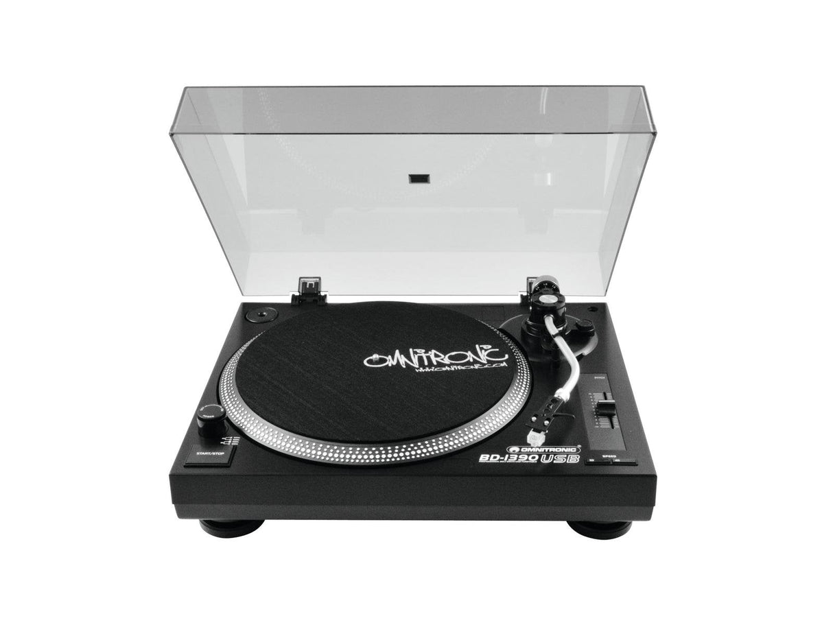 Tocadiscos Omnitronic Bd-1390  De Tracción Por Correa Portátil Negro