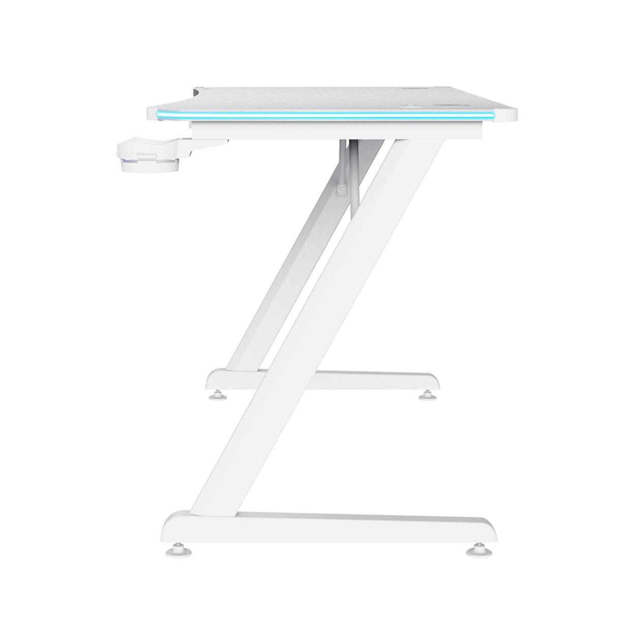 Mesa Gaming Gxt 709w Luminus Blanco Trust Máximo 150kg/ 120 X 60 X 74cm/ Control De Iluminación