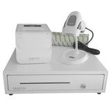 Pack Approx Apppospack4180wh V2 Cajón Portamonedas Impresora Térmica Lector De Códigos Y Rollos Térmicos