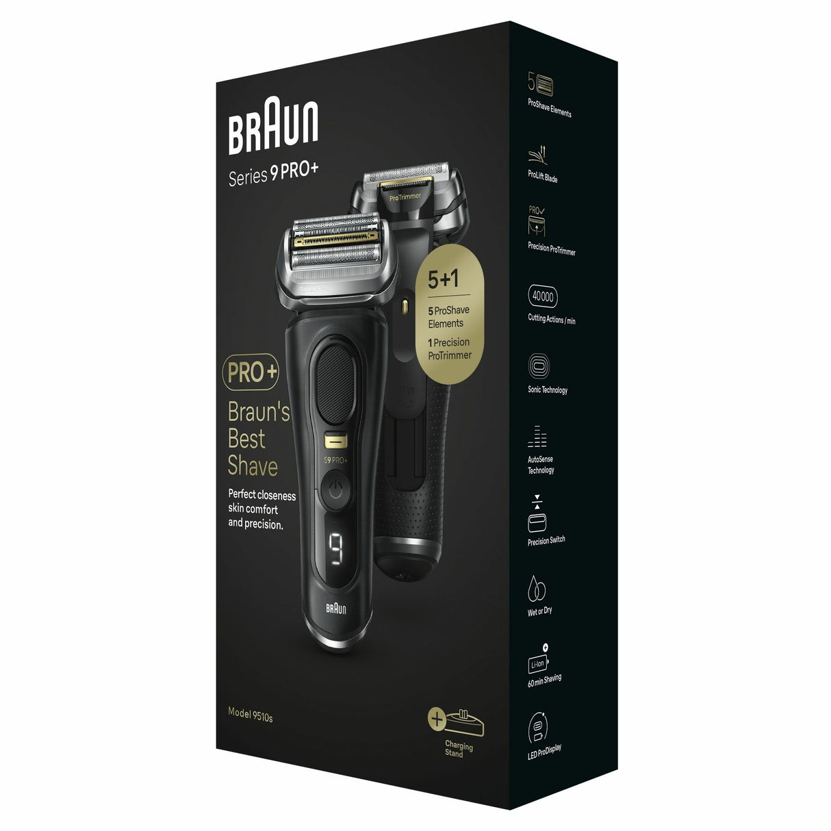 Braun Series 9 Pro+ 9510s System Wet&Dry  Atelier Black