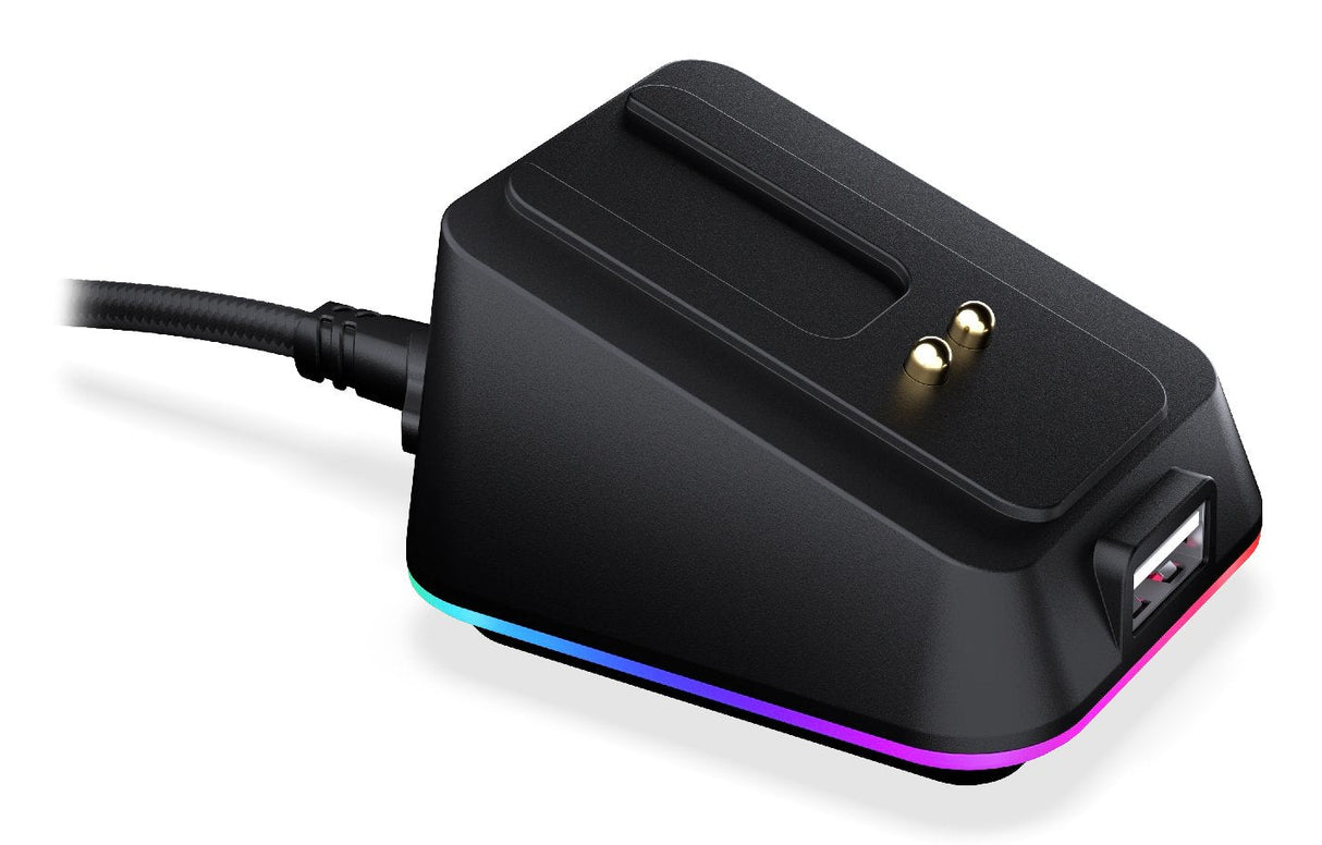 Endorfy Ratón Dock Negro, Para Liv Wireless, Liv Plus Wireless (Negro, Cable 1,8 Meter) Ey0f001