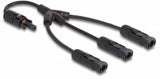 Delock Dl4 Solar Splitter Cable 1x Hchse > 3x Mecker 35cm Negro