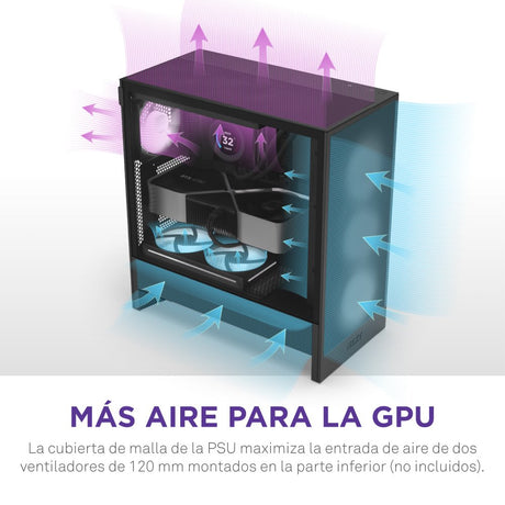 EAN 5056547205878 - NZXT H5 Flow RGB Midi Tower Negro imagen 8