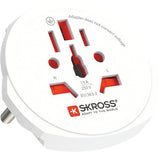 Skross Pro Light Usb (2xa) - World Adaptador De Enchufe Eléctrico Universal Blanco