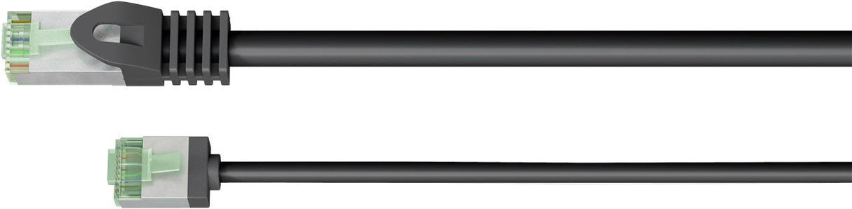 Goobay Cable Patch Ultraflexible Cat.8.1 Delgado, U/Ftp Negro, 5 Metros, Clavijas Extracortas 74356