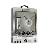 EAN 8436586740757 - SUBBLIM SUB-CHG-4CC001 cargador de dispositivo móvil Universal Plata Encendedor de cigarrillos Carga rápi imagen 6
