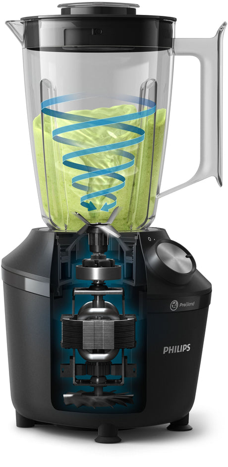 EAN 8720389001987 - Philips 3000 series HR2191/01 licuadora 2 L Batidora de vaso 600 W Negro, Transparente imagen 3