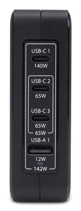 Cargador Usb-C/Usb-A De Pared Char Gan Pd 140w - Tipo C Pd 3.1