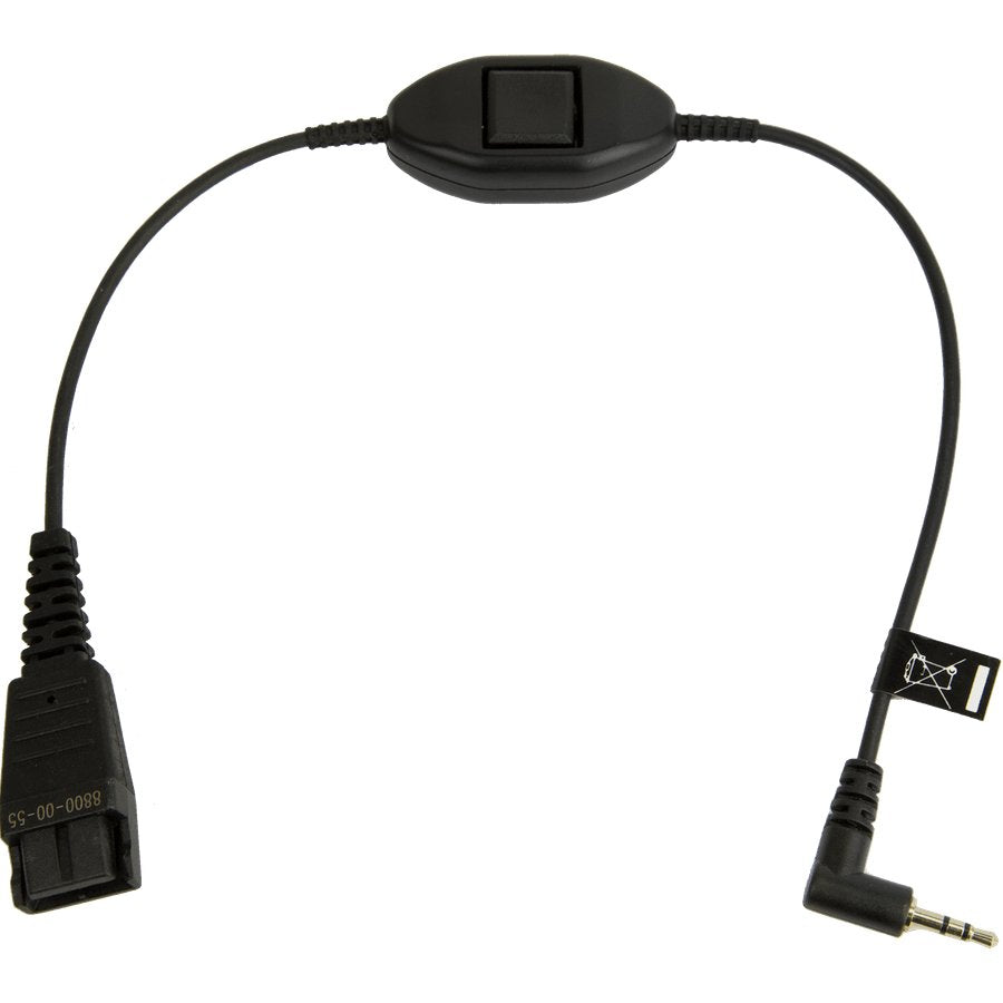 Cable De Conexión Jabra Qd A Conector De 2,5 Mm, Liso, 0,3 M 8800-00-55