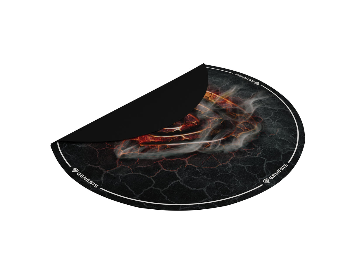 Alfombra Suelo Genesis Tellur 400 Redonda Lava 100cm