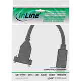 Inline Adaptador Displayport Macho A Hembra 0,2 M, Negro